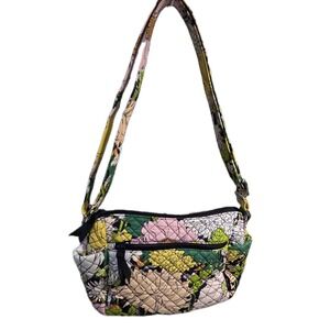 Vera‎ Bradley Quilted "On the Go" Crossbody Bloom Boom Structured Bottom